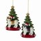 KSA Pack of 6 Assorted Shih-Tzus Sitting w/ Glittered Tree Christmas Ornament for Personalization 4.25"